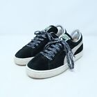 PUMA Black Suede Leather Trainers Size UK 3 EU 35.5 US 4 Lace Up Shoes Sneakers