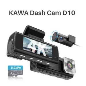 4K Dash Cam for Cars DVR Front&Rear Video Recorder Free 64GB Card AI-ISP - Picture 1 of 24