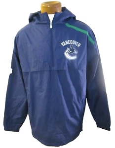 NWT Fanatics Vancouver Canucks Authentic Pro Rinkside Anorak Jacket L Blue $125 - Picture 1 of 2