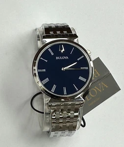 Reloj de cuarzo para hombre Bulova 96A233 esfera azul regata acero inoxidable GARANTÍA - Imagen 1 de 11