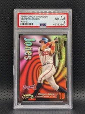 1998 Skybox Chipper Jones RAVE /150 PSA 8 Circa Thunder Silver Foil *FREE SHIP!*