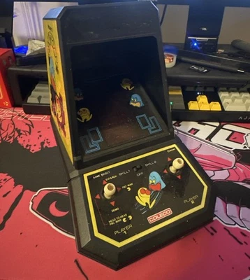 De colección 1981 COLECO Mini Arcade PAC-MAN Videojuego Mesa Midway Probado ¡Funciona! Foto 1 de 3