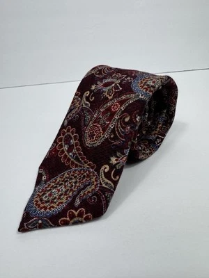 Corbata Jos A Bank Lana Cachemira Nueva con Etiquetas Roja Cachemira 58” X 3” Carrera Moderna Lujo Foto 1 de 4