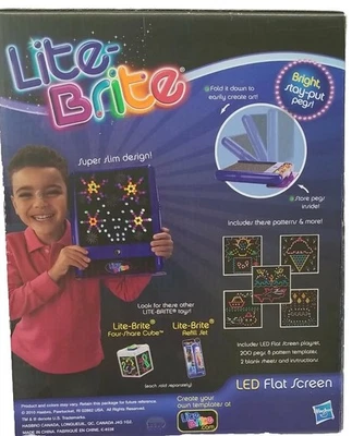 ✅Lite Brite Set LED Flat Screen Pegs Patterns Lights Up Vintage 2010 - Image 1 of 4