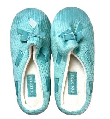 Zapatillas zueco para mujer 6 (M) punta dorada con suelas antideslizantes verde menta Foto 1 de 4