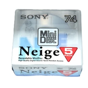 Pack 5 Minidisc Sony Neige 74 Nuevo New MD - Imagen 1 de 2