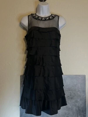 Vintage 90’s Rampage Black Layered Sheer Top S Slip Dress Fairy Whimsy Goth Y2K - Image 1 of 4