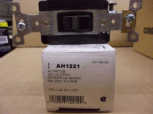 Cooper Industrial Grade 20A 277V Switch AH1221, Brown, NOS - Picture 1 of 1
