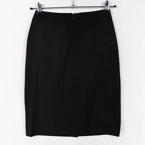 Falda lápiz vintage Cache talla 6 negra con cremallera frontal plana hecha en EE. UU. para mujer - Imagen 1 de 7