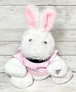 Webkinz White Bunny Rabbit Fuzzy Lil Mini Plush With Pink T-Shirt Soft No Code - Picture 1 of 8