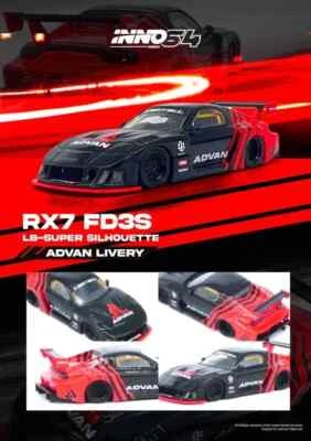 INNO64 MODELS LBWK Mazda RX7 FD3S LB-Super Silhouette ADVAN LIVERY