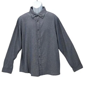 Slate & Stone Langarm Button Down 100% Baumwolle Flanell Hemd - Blau Weiß XL - Bild 1 von 7