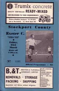 1961 1962 STOCKPORT v EXETER CITY - Picture 1 of 1