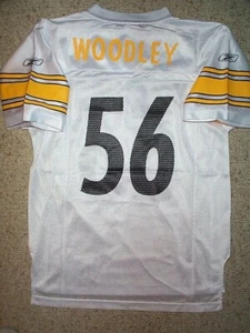 REEBOK Pittsburgh Steelers LaMARR WOODLEY nfl Jersey YOUTH KIDS BOYS (L-LARGE) - Picture 1 of 2