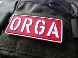 ORGA Patch, rot-weiss / 3D Rubber Patch - Bild 1 von 6