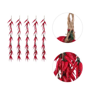 5 Pcs Fake Pepper Garland Chili Model Decoration Home Pretend - Picture 1 of 12