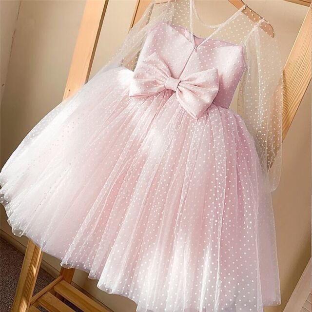 Vestido de princesa de festa de renda elegante infantil para meninas  primavera verão meninas primeiro (vermelho, 5-6 anos)