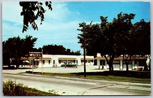 Cartolina d'epoca Lexington Nebraska NE Hollingsworth Motel anni '50 vista - Foto 1 di 2