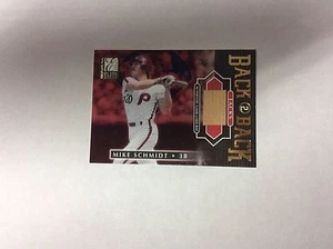 2001 DONRUSS ELITE MIKE SCHMIDT/SCOTT ROLAND BACK 2 BACK GAME USED BAT 32/50 - Picture 1 of 2