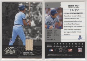 2005 Leaf Century Collection Materials Bats /250 George Brett #5 HOF