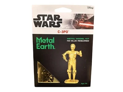 GETDIGITAL Star Wars Metal Earth 3D Bausatz C-3PO | Gold Edition | ab 14 Jahre | NEU