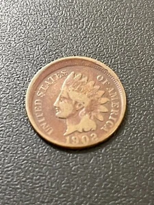 1902 INDIAN HEAD CENT ERROR - OFF CENTER /BROAD STRIKE - COOL ERROR COIN - 1C - Picture 1 of 2