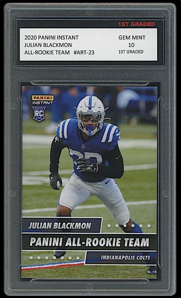 Julian Blackmon 2020 Panini Instant 1st Graded 10 NFL Rookie-Team Card RC #23 - Image 1 of 1