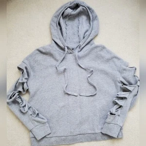 Alo Yoga Slay Long Sleeve Gray Hoodie Sweatshirt szS - Picture 1 of 16