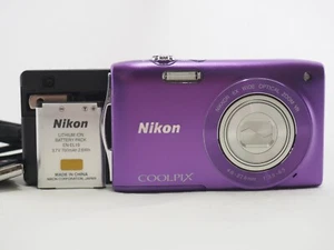 Nikon COOLPIX S3300 Purple 16MP Compact Digital Camera 6x Zoom Tested c251 - Picture 1 of 23