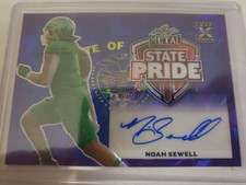 2023 Leaf Metal Draft Noah Sewell State Pride Purple Crystal AUTO 3/5 Bears