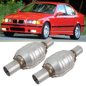 2PCS 2" Catalytic Converter with Heat Shield EPA For X5 323i 318i 328i 325i 330i - Picture 1 of 12