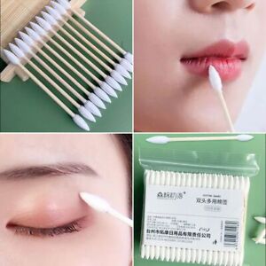 Disposable Double Pointed Cotton Buds Double Precision Tips Bamboo Stick  Ear