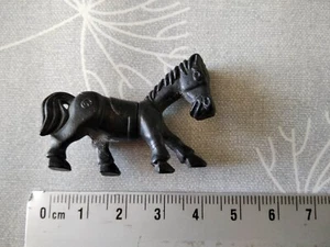 antique VINTAGE KINDER mountable - black horse - knight knight - Picture 1 of 1