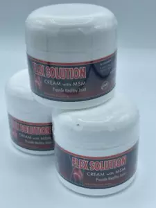 Pack of 3 Flex Solution Cream w/ MSM pain relief Crema dolor articulaciones