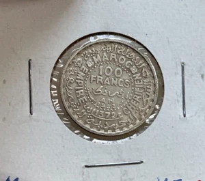 1953 Morocco 100 Francs - Silver - Picture 1 of 2
