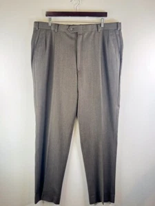 VINTAGE Burberrys Mens Dress Pants Gray Straight Pleated Trouser Slacks 40x32 - Picture 1 of 11