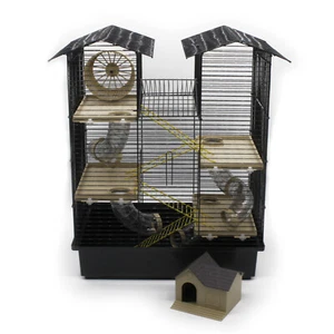 ZooPaul Hamsterkäfig Nagerkäfig XXL mit Zubehör beige Maus Hamster Käfig Haus - Bild 1 von 11