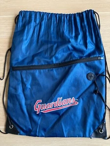 Cleveland Guardians Zipper Drawstring Backpack CinchSack GymBag Blue Earbud Slot - Picture 1 of 7