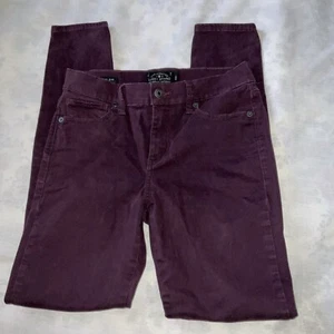 Lucky Brand Woman Brooke Legging Jean Size 4/27 Maroon Stretch - Picture 1 of 10