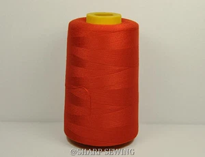 1 SPOOL RED 100% POLYESTER SERGER QUILTING THREAD T27 6000 YARDS #611 - Picture 1 of 1