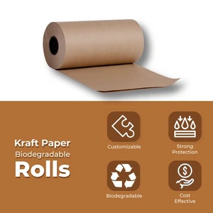 Rollo de papel Kraft 12" 30# 1200 pies/rollo - Imagen 1 de 5