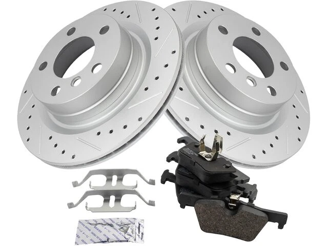 Kit de pastillas de freno trasero y rotor para BMW 328i 2012-2015 2,0 L 4 cilindros 2013 2014 BV991NW Foto 1 de 1