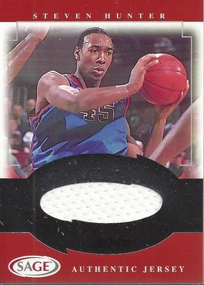 2001 SAGE Authentic Jerseys Red #J11 Steven Hunter Jersey /400 - BSK - Image 1 of 2