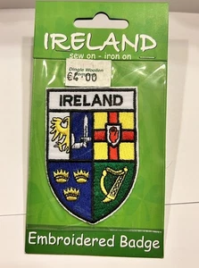 IRELAND Coat Of Arms Embroidered Patch, Brand New, Sealed, Imported From Ireland - Picture 1 of 9