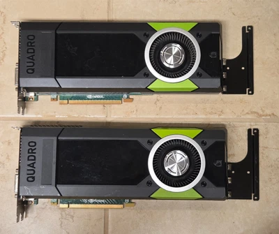 TWO Dell Nvidia Quadro M5000 8GB GDDR5 Graphics Video Card GPU with Bracket - Image 1 of 4