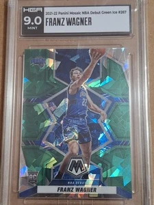 Tarjeta de novato 2021 Franz Wagner Panini Mosaic Green Ice NBA radiocontrol #267 HGA 9 Magic - Imagen 1 de 5