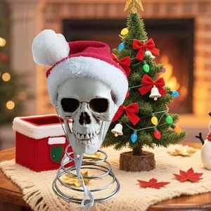 Christmas Tree Topper Festival Prop Skull Tree Topper for Indoor Cafe Office - Picture 1 of 7