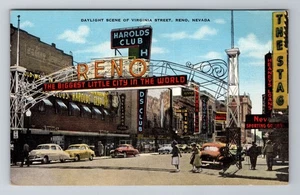 Reno NV-Nevada, Daylight Scene Of Virginia Street, Antique, Vintage Postcard - Picture 1 of 2