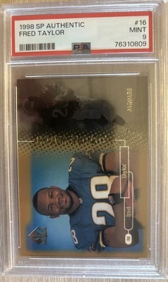 1998 SP Authentic Fred Taylor PSA 9 Mint serial #’d /2000 - Image 1 of 3