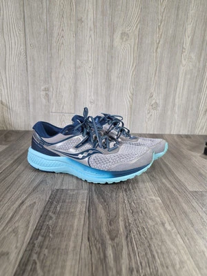 Saucony Mujer Omni Iso 2, Gris Azul Zapatos para Correr, Talla 11 Marco de Soporte BONITO Foto 1 de 4